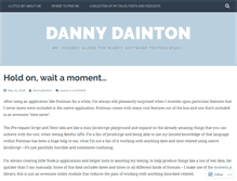 Tablet Screenshot of dannydainton.com
